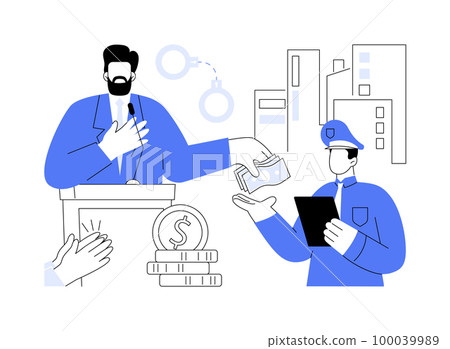 Political corruption abstract concept vector illustration. 100039989