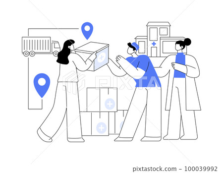 Humanitarian aid abstract concept vector illustration. 100039992