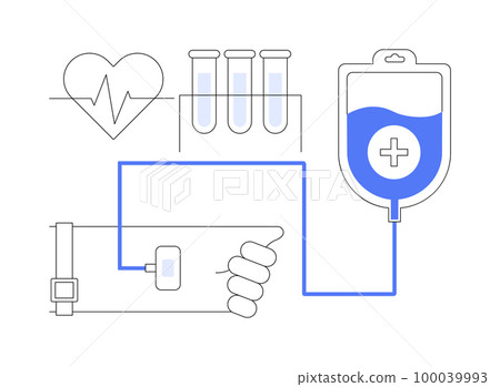 Blood donation abstract concept vector illustration. Blood donation abstract concept vector illustration. 100039993