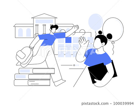 School celebration party abstract concept vector illustration. School celebration party abstract concept vector illustration. 100039994
