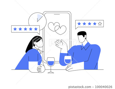 Blind date abstract concept vector illustration. 100040026