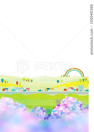 Hydrangea background material back image 100040366