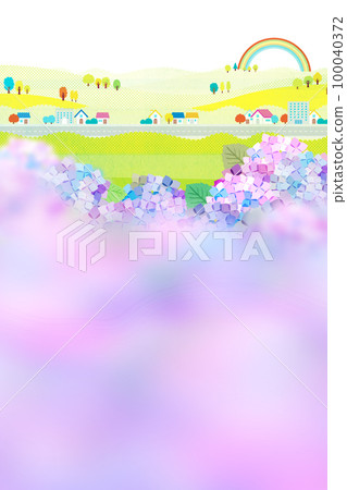 Hydrangea background material back image Hydrangea background material back image 100040372