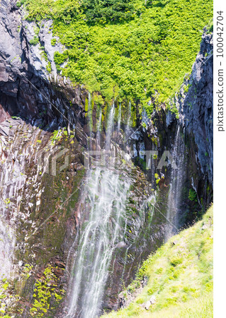 Scenery of Furepe Waterfall in Shiretoko World Heritage Site Scenery of Furepe Waterfall in Shiretoko World Heritage Site 100042704