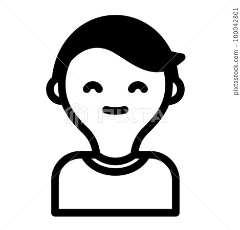 Icon smiling man 100042801