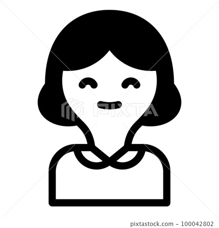圖標微笑的女人 100042802