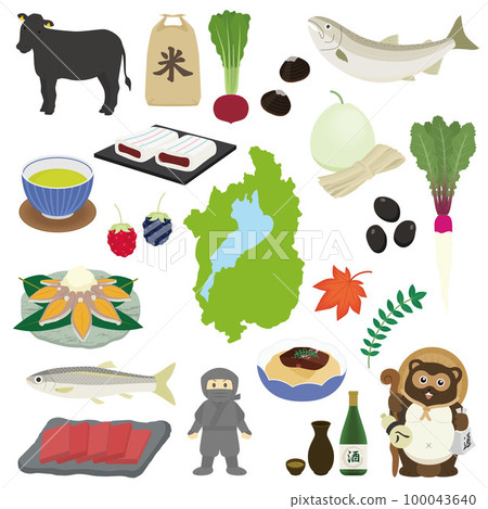 滋賀縣特產插圖集 100043640
