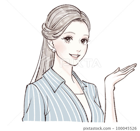 Female illustration material Female illustration material 100045526