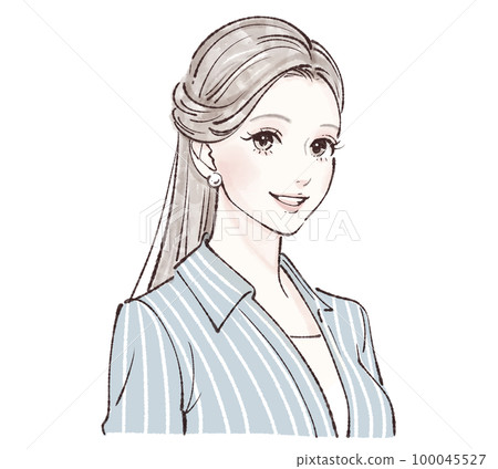 Female illustration material 100045527