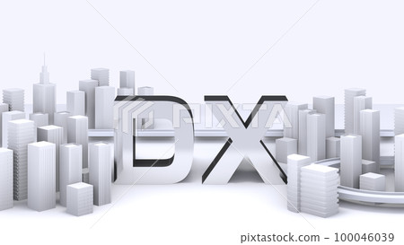 城市景觀背景（DX 信息圖） 100046039