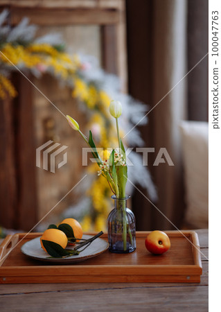 Composition of decorative home interior items. 100047763