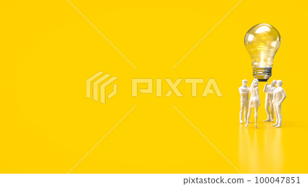 The Business Team and  light bulb for idea or Creative concept 3d rendering 100047851
