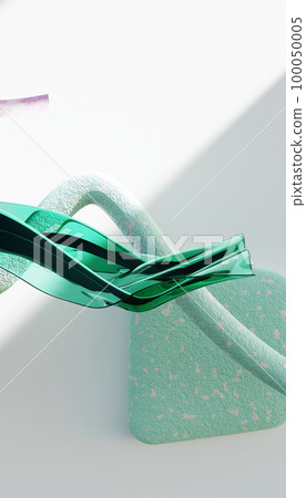 Flying abstract figures. Cloth fabric gradient waves abstract background. Iridescent glass wavy surface. Liquid surface, ripples, reflections. 3d render illustration. Flying abstract figures. Cloth fabric gradient waves abstract background. Iridescent glass wavy surface. Liquid surface, ripples, reflections. 3d render illustration. 100050005