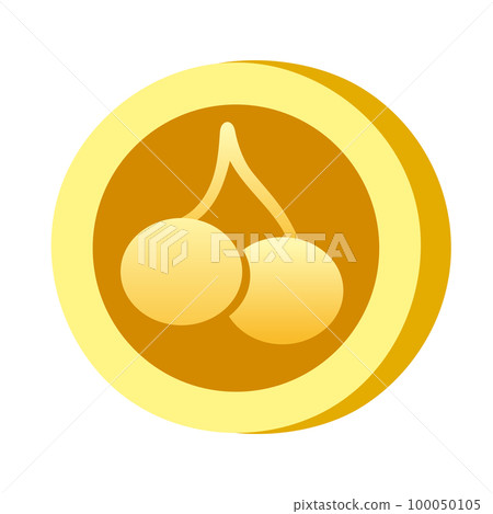 Icon Cherry Twins shape. Gambling symbol, object. Vector illustration Icon Cherry Twins shape. Gambling symbol, object. Vector illustration 100050105
