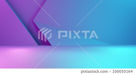 3d rendering of purple and blue abstract geometric background. Cyberpunk concept. Scene for advertising, technology, showcase, banner, cosmetic, fashion, business. Sci-Fi Illustration. Product display 3d rendering of purple and blue abstract geometric background. Cyberpunk concept. Scene for advertising, technology, showcase, banner, cosmetic, fashion, business. Sci-Fi Illustration. Product display 100050164