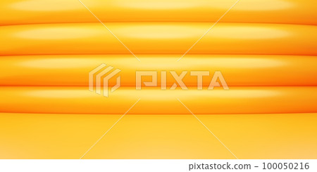 3d rendering of empty orange gold abstract geometric minimal concept background. Scene for advertising, cosmetic, showroom, banner, summer, fashion, technology, business. Illustration. Product display 100050216