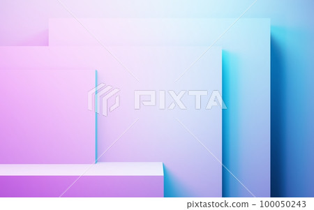 3d rendering of purple and blue abstract geometric background. Cyberpunk concept. Scene for advertising, technology, showcase, banner, cosmetic, fashion, business. Sci-Fi Illustration. Product display 3d rendering of purple and blue abstract geometric background. Cyberpunk concept. Scene for advertising, technology, showcase, banner, cosmetic, fashion, business. Sci-Fi Illustration. Product display 100050243