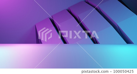 3d rendering of purple and blue abstract geometric background. Cyberpunk concept. Scene for advertising, technology, showcase, banner, cosmetic, fashion, business. Sci-Fi Illustration. Product display 3d rendering of purple and blue abstract geometric background. Cyberpunk concept. Scene for advertising, technology, showcase, banner, cosmetic, fashion, business. Sci-Fi Illustration. Product display 100050425