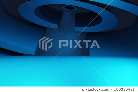 3d rendering of blue abstract geometric background. Cyberpunk concept. Scene for advertising, technology, showcase, banner, cosmetic, fashion, business. Sci-Fi Illustration. Product display 3d rendering of blue abstract geometric background. Cyberpunk concept. Scene for advertising, technology, showcase, banner, cosmetic, fashion, business. Sci-Fi Illustration. Product display 100050451