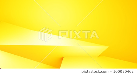 3d rendering of yellow orange abstract geometric background. Flash sale banner. advertising, design, showcase, technology, cosmetic ads, fashion, market, business, food. Illustration. Product display 100050462