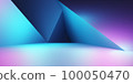 3d rendering of purple and blue abstract geometric background. Cyberpunk concept. Scene for advertising, technology, showcase, banner, cosmetic, fashion, business. Sci-Fi Illustration. Product display 100050470