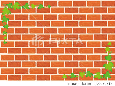綠色和磚背景 100050512