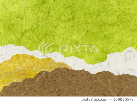 Tsugigami 與 Keizoku、油菜花、薄霧和新綠的重疊視圖,日本紙與春天設計 Tsugigami 與 Keizoku、油菜花、薄霧和新綠的重疊視圖,日本紙與春天設計 100050572