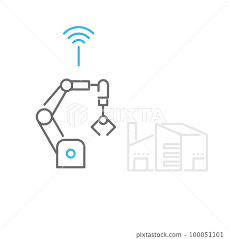 Image icon material of factory automation by robot arm 100051101