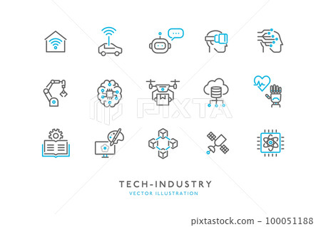 先進技術的下一代產業圖像圖標素材 100051188