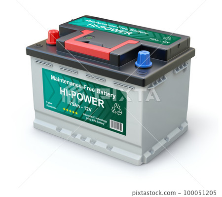 Car battery with abstract label 100051205