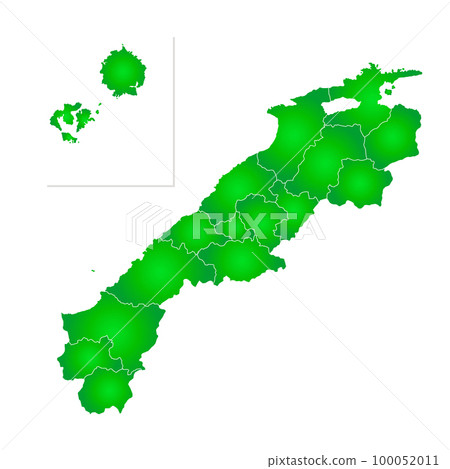 Shimane prefecture and municipalities map 100052011