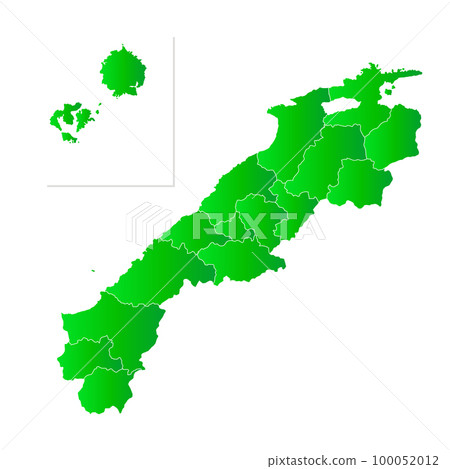 Shimane prefecture and municipalities map Shimane prefecture and municipalities map 100052012