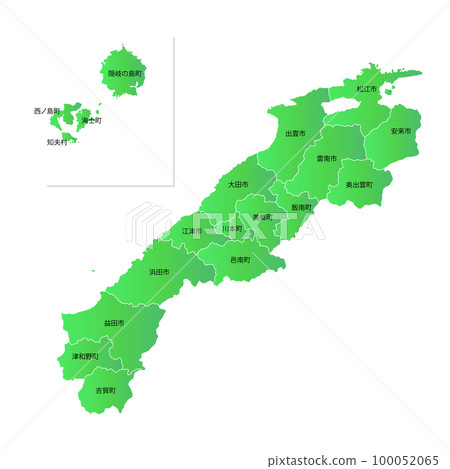 島根縣市鎮地圖 島根縣市鎮地圖 100052065