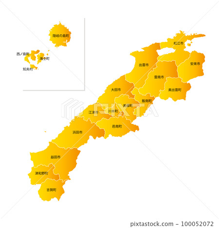 島根縣市鎮地圖 島根縣市鎮地圖 100052072