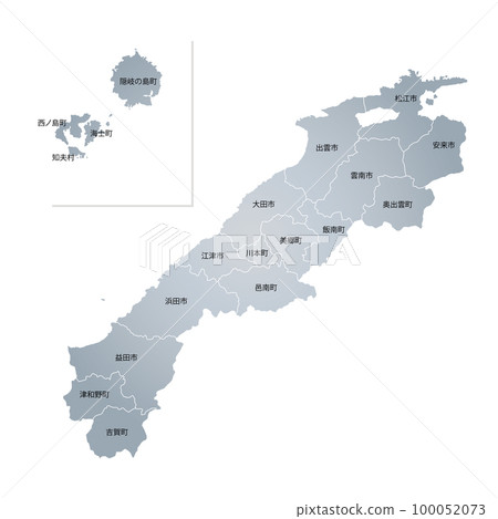 島根縣市鎮地圖 島根縣市鎮地圖 100052073
