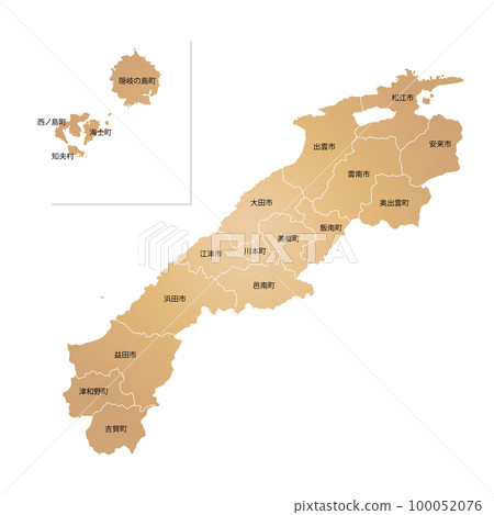 島根縣市鎮地圖 島根縣市鎮地圖 100052076