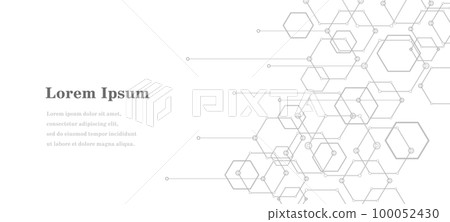 幾何抽象六邊形科學背景透明 幾何抽象六邊形科學背景透明 100052430