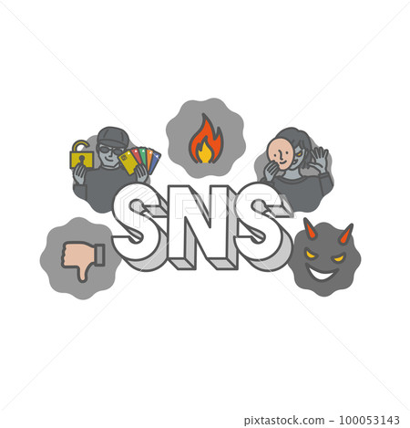 SNS的負面形象（誹謗、冒充、欺詐、誹謗、不良標誌） 100053143