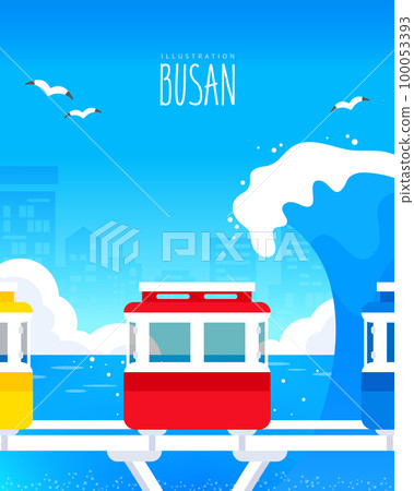 旅遊目的地地標風景插畫02 100053393