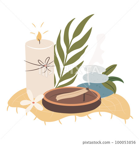 Aroma therapy vector illustration. Relaxation concept. 100053856
