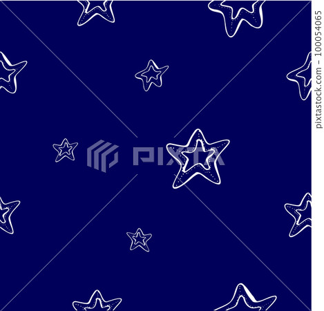 Hand drawn seamless star pattern with ink doodles. - Stock Illustration ...