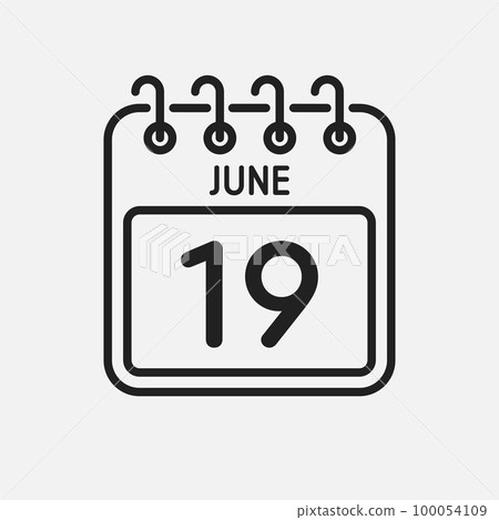 Icon page calendar day - 19 June Icon page calendar day - 19 June 100054109