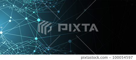 Quantum processing. Deep learning artificial intelligence. Future new technology  for business or science presentation 100054597