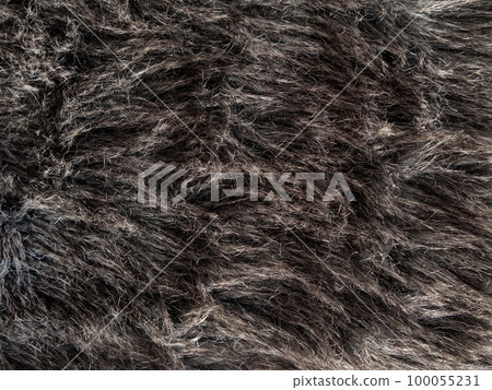 Long gray fake fur texture cover Synthetic fiber soft faux fur macro fabric photo Monochrome fluffy furry surface design Long gray fake fur texture cover Synthetic fiber soft faux fur macro fabric photo Monochrome fluffy furry surface design 100055231