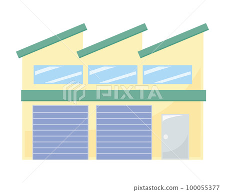 工廠的可愛插圖(矢量插圖) 工廠的可愛插圖(矢量插圖) 100055377