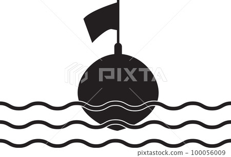 Diving buoy icon on white background. nautical and sea vacation symbol. Marker Buoy sign. flat style. Diving buoy icon on white background. nautical and sea vacation symbol. Marker Buoy sign. flat style. 100056009