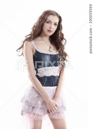 portrait of girl students in fancy dres portrait of girl students in fancy dres 100059569