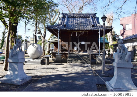 靜岡市魚町稻荷神社（清水足球神社）神社和巨型足球紀念碑 100059933