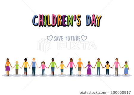 children's day save future childhood concept children group children's day save future childhood concept children group 100060917
