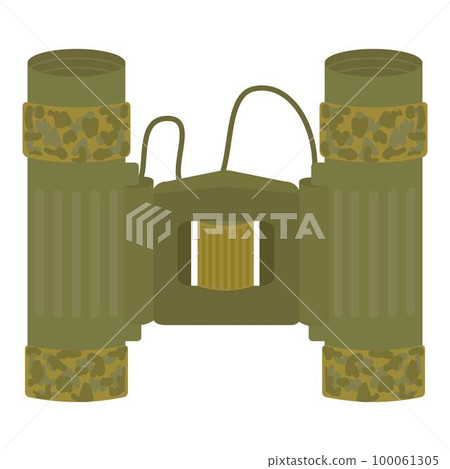 Hunter binoculars icon cartoon vector. Hunt equipment. Animal camp 100061305